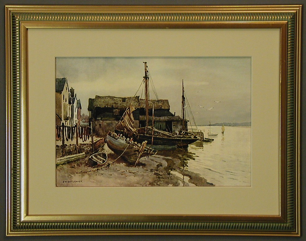 Quayside Boats by Ernest Halsehust